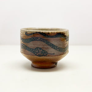 Teabowl with Snake drawing